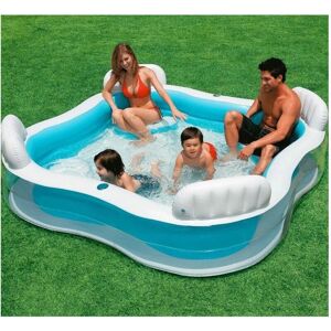Trade Shop Aufblasbarer Familienpool - 4 Sitze, 229x229x66cm Trade Shop Aufblasbarer Familienpool - 4 Sitze, 229x229x66cm
