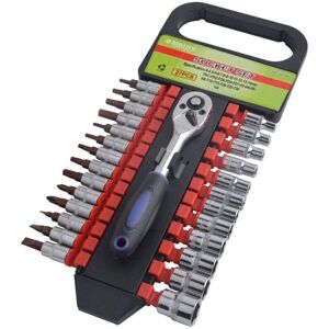 Trade Shop Juego 27 Llaves y Vasos Torx - Reversible 1/4" Trade Shop Juego 27 Llaves y Vasos Torx - Reversible 1/4"