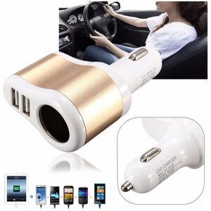 Trade Shop - 12/24V USB Cargador - Plateado - 2 Puertos USB - Car Charger Trade Shop - 12/24V USB Cargador - Plateado - 2 Puertos USB - Car Charger