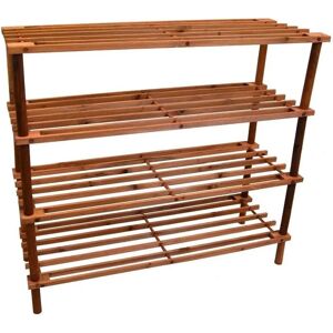 Trade Shop Traesio - Zapatero de Madera con 4 Estantes - Ahorro de Espacio Trade Shop Traesio - Zapatero de Madera con 4 Estantes - Ahorro de Espacio