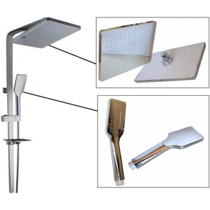 Trade Shop Traesio - Columna de ducha ajustable con cabezal fijo - Accesorios de baño Trade Shop Traesio - Columna de ducha ajustable con cabezal fijo - Accesorios de baño
