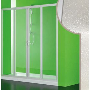 Forte - Porte de douche Mercurio 2 - 130cm Blanc - Publicité Forte - Porte de douche Mercurio 2 - 130cm Blanc - Publicité