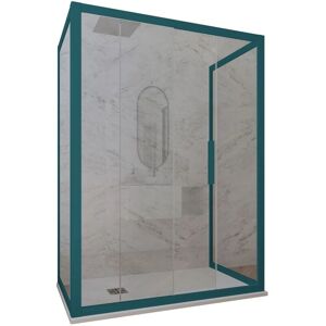 Forte - Mampara de ducha reversible 3 lados 90x100x90cm Verde Night Watch Deco Trio Forte - Mampara de ducha reversible 3 lados 90x100x90cm Verde Night Watch Deco Trio