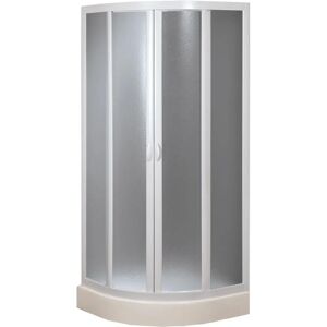 Idralite Marte 90x90 cm Mampara de ducha - Semicircular, PVC, Reversible Idralite Marte 90x90 cm Mampara de ducha - Semicircular, PVC, Reversible