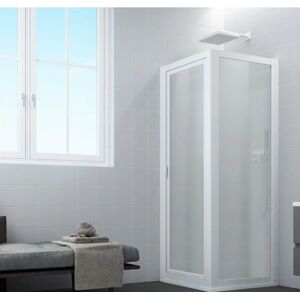 Forte Sigma Duo 75x95 Mampara de Ducha Blanca Forte Sigma Duo 75x95 Mampara de Ducha Blanca