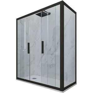 FORTE - Mampara de ducha 70x120cm corredera reversible - Vidrio y PVC FORTE - Mampara de ducha 70x120cm corredera reversible - Vidrio y PVC