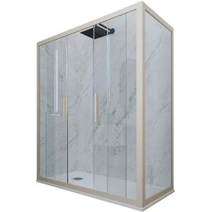 Forte - Mampara de ducha reversible de cristal y resina 70x130cm - Tipo de ducha Forte - Mampara de ducha reversible de cristal y resina 70x130cm - Tipo de ducha