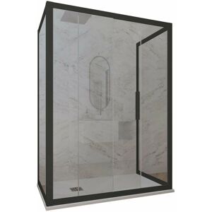 Forte - Box doccia reversibile 80x110x80cm Nero Matt Forte - Box doccia reversibile 80x110x80cm Nero Matt