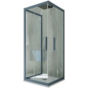 Forte Reversibile Box doccia 3 lati Blu Navy 90x90x90cm Forte Reversibile Box doccia 3 lati Blu Navy 90x90x90cm