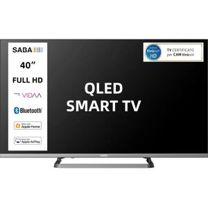 Saba SA40QM10VDA TV 40" QLED Full HD Wi-Fi Grigio Saba SA40QM10VDA TV 40" QLED Full HD Wi-Fi Grigio