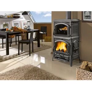La Nordica Isotta Forno Evo - Poêle à bois en fonte avec four - Anthracite - Publicité La Nordica Isotta Forno Evo - Poêle à bois en fonte avec four - Anthracite - Publicité