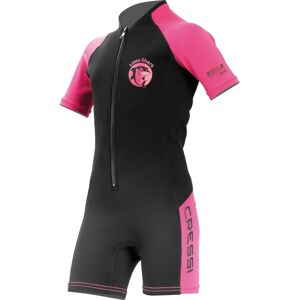 Cressi Little Shark Jr Shorty 2 mm - Kids wetsuit with short sleeves, black/pink, 5/6 years Cressi Little Shark Jr Shorty 2 mm - Kids wetsuit with short sleeves, black/pink, 5/6 years