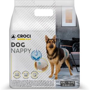 Pannolini per cani Croci XXL - 6 confezioni da 10 Pannolini per cani Croci XXL - 6 confezioni da 10