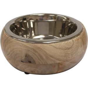 Croci Gryfino Honden- en kattenvoerbak - Staal en hout, 20cm Croci Gryfino Honden- en kattenvoerbak - Staal en hout, 20cm