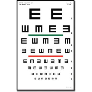 GIMA Optometrische Tabelle - E Buchstabe, Farbklecks - 23x35,5cm GIMA Optometrische Tabelle - E Buchstabe, Farbklecks - 23x35,5cm