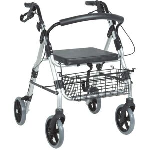 Gima Silber Faltbarer Rollator mit Sitz & Korb - Mobilitätshilfe Gima Silber Faltbarer Rollator mit Sitz & Korb - Mobilitätshilfe