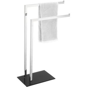 Soporte para Toallas King Home - Doble barra, base de vidrio negro - Accesorio de baño Soporte para Toallas King Home - Doble barra, base de vidrio negro - Accesorio de baño