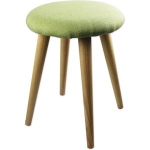KING HOME Taburete Verde - Asiento de Algodón Ligero, Patas de Madera KING HOME Taburete Verde - Asiento de Algodón Ligero, Patas de Madera