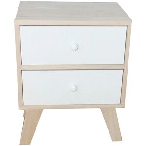 Armario de madera con 2 cajones - KING HOME - Mueble de almacenamiento Armario de madera con 2 cajones - KING HOME - Mueble de almacenamiento