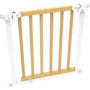 Puerta de seguridad infantil KING HOME - Madera blanca 75x76cm Puerta de seguridad infantil KING HOME - Madera blanca 75x76cm