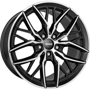 Rueda Momo Spider 19" 5x112 Negro Mate Pulido Rueda Momo Spider 19" 5x112 Negro Mate Pulido