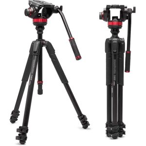 Manfrotto Tripod with Fluid Head - Model 055XPRO, 3 Sections, Aluminum, Black Manfrotto Tripod with Fluid Head - Model 055XPRO, 3 Sections, Aluminum, Black