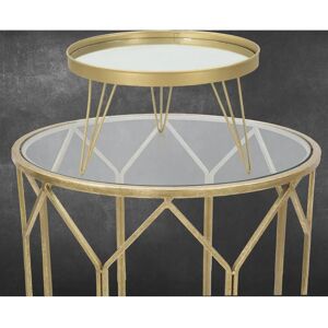 Mauro Ferretti Gold Spiegel-Tablett - Dekorative Schale im Glamour-Stil Mauro Ferretti Gold Spiegel-Tablett - Dekorative Schale im Glamour-Stil