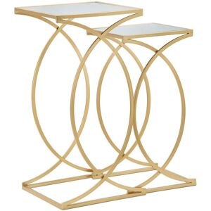 Mauro Ferretti Guld End Table - 2 stk sæt Mauro Ferretti Guld End Table - 2 stk sæt
