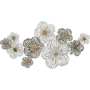 Mauro Ferretti 3D Metall-Wandpaneel - Natürlicher Blumendesign - 140x75x10cm Mauro Ferretti 3D Metall-Wandpaneel - Natürlicher Blumendesign - 140x75x10cm