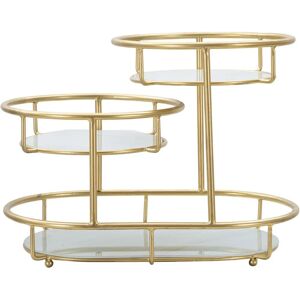 Mauro Ferretti Gold Metal Multi-Level Decorative Tray - Decor & Storage Mauro Ferretti Gold Metal Multi-Level Decorative Tray - Decor & Storage
