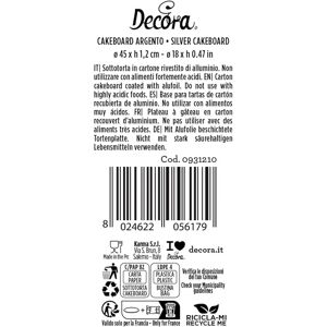 Decora Cakeboard Silver 45cm - Cakeboard Decora Cakeboard Silver 45cm - Cakeboard