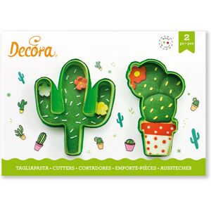 Decora 0255072 Green - Set 2 Cactus Cookie Cutters - Kitchen Tool Set Decora 0255072 Green - Set 2 Cactus Cookie Cutters - Kitchen Tool Set