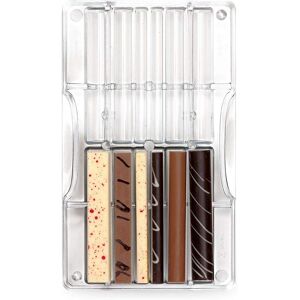 Moule en polycarbonate pour chocolat - 12 bâtons Moule en polycarbonate pour chocolat - 12 bâtons