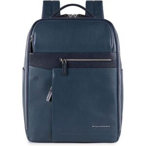 Zaino in Pelle Blu Piquadro con Porta PC 14" e Tablet - Zaino Zaino in Pelle Blu Piquadro con Porta PC 14" e Tablet - Zaino