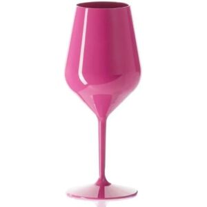 Goldplast Zestaw 6 Fuksjowych Plastikowych Kieliszków na Wino i Koktajle - 470cc Goldplast Zestaw 6 Fuksjowych Plastikowych Kieliszków na Wino i Koktajle - 470cc