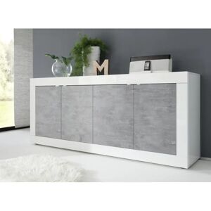 INOSIGN Basic Breite 207 cm - Sideboard, weiß Hochglanz Lack/Beton-Optik INOSIGN Basic Breite 207 cm - Sideboard, weiß Hochglanz Lack/Beton-Optik