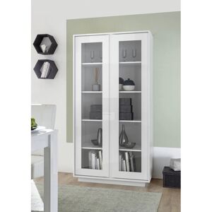 INOSIGN Ice Blanc Laqué Brillant Vitrine - Armoire - Publicité INOSIGN Ice Blanc Laqué Brillant Vitrine - Armoire - Publicité