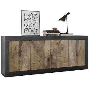 LC MOBILI Altea Nero opaco 4 porte - Credenza LC MOBILI Altea Nero opaco 4 porte - Credenza
