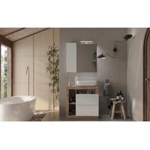 WELLTIME Hamburg Marron - Meuble salle de bain moderne avec tiroirs - Publicité WELLTIME Hamburg Marron - Meuble salle de bain moderne avec tiroirs - Publicité