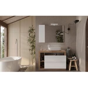Armoire Miroir WELLTIME Hamburg - Béton Blanc Brillant - Rangement salle de bain - Publicité Armoire Miroir WELLTIME Hamburg - Béton Blanc Brillant - Rangement salle de bain - Publicité