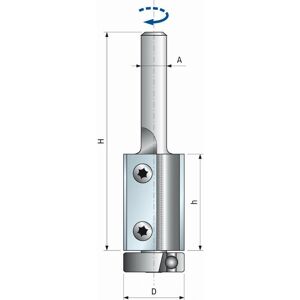 Fresa Freud con inserti intercambiabili - Ø19 H30/90 Q8 Z2 - F03FA13925 Fresa Freud con inserti intercambiabili - Ø19 H30/90 Q8 Z2 - F03FA13925