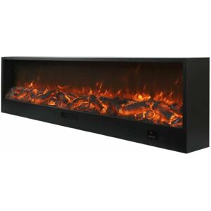 Cheminée électrique Sined Etna - 3m Noire - Publicité Cheminée électrique Sined Etna - 3m Noire - Publicité