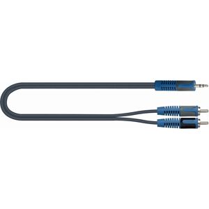 Câble audio Quik Lok RKSA/150-2 2m 3,5mm RCA Noir, Bleu, Gris - Publicité Câble audio Quik Lok RKSA/150-2 2m 3,5mm RCA Noir, Bleu, Gris - Publicité