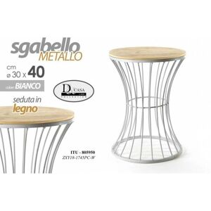 WEBMARKETPOINT Silla urbana de metal blanca - Diámetro 30cm WEBMARKETPOINT Silla urbana de metal blanca - Diámetro 30cm