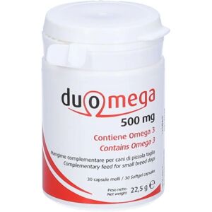 Candioli Duomega 500mg Integratore di Omega-3 per Cani Piccoli - 30 Capsule Candioli Duomega 500mg Integratore di Omega-3 per Cani Piccoli - 30 Capsule