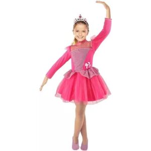 Disfraz de bailarina rosa Barbie para niños - Vestido y accesorios Disfraz de bailarina rosa Barbie para niños - Vestido y accesorios