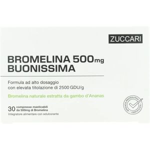 Zuccari Bromelina 500 - Supporta digestione e drenaggio - Integratore alimentare Zuccari Bromelina 500 - Supporta digestione e drenaggio - Integratore alimentare