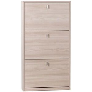 WEBMARKETPOINT Armario compacto con tres puertas de melamina - Muebles de almacenamiento WEBMARKETPOINT Armario compacto con tres puertas de melamina - Muebles de almacenamiento