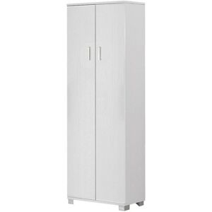 IPERBRIKO Sarmog - Armario zapatero multiusos - Blanco Ceniza - 62x34x178 cm - Mueble IPERBRIKO Sarmog - Armario zapatero multiusos - Blanco Ceniza - 62x34x178 cm - Mueble