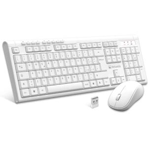 Draadloze Mechanische Toetsenbord Atlantis Basic 300W Wit - Toetsenbord en Muis Set Draadloze Mechanische Toetsenbord Atlantis Basic 300W Wit - Toetsenbord en Muis Set
